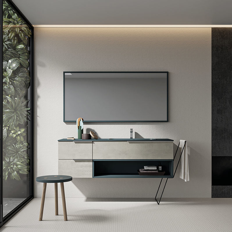 Wall-mounted bathroom mirror - Filo - Agorà Group - contemporary ...