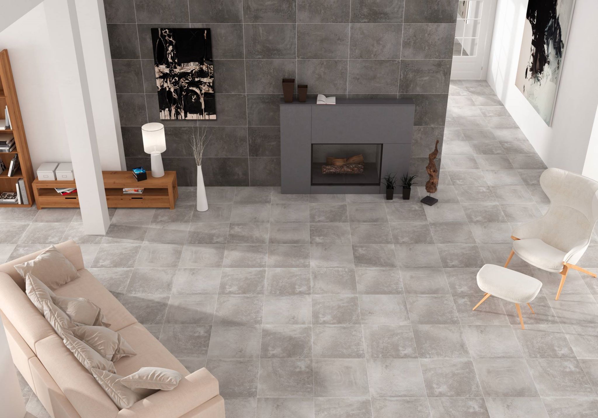 Bathroom Tile Floor Porcelain Stoneware Satin Docks Codicer