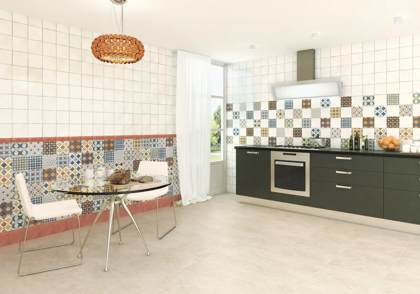 Glazed ceramic tile - RACINE - El barco - high-gloss / indoor / bathroom, image size:1356x949