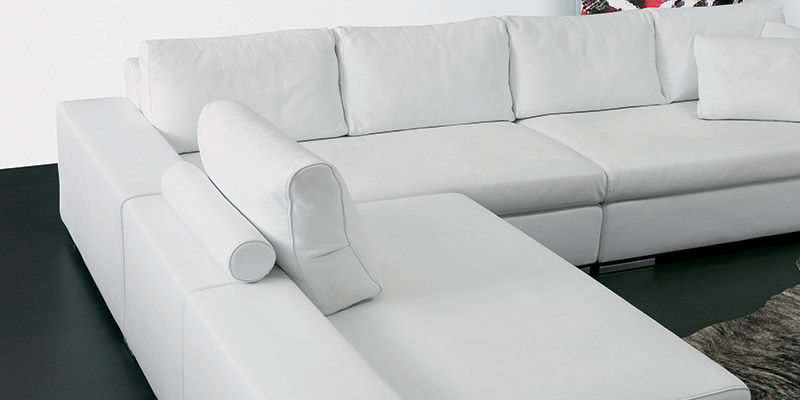 Modular Sofa Roger Ree Contemporary Leather White Modular Sofa Roger Ree