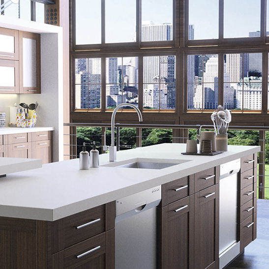 Quartz Composite Countertop Kitchen White Zement Compac The