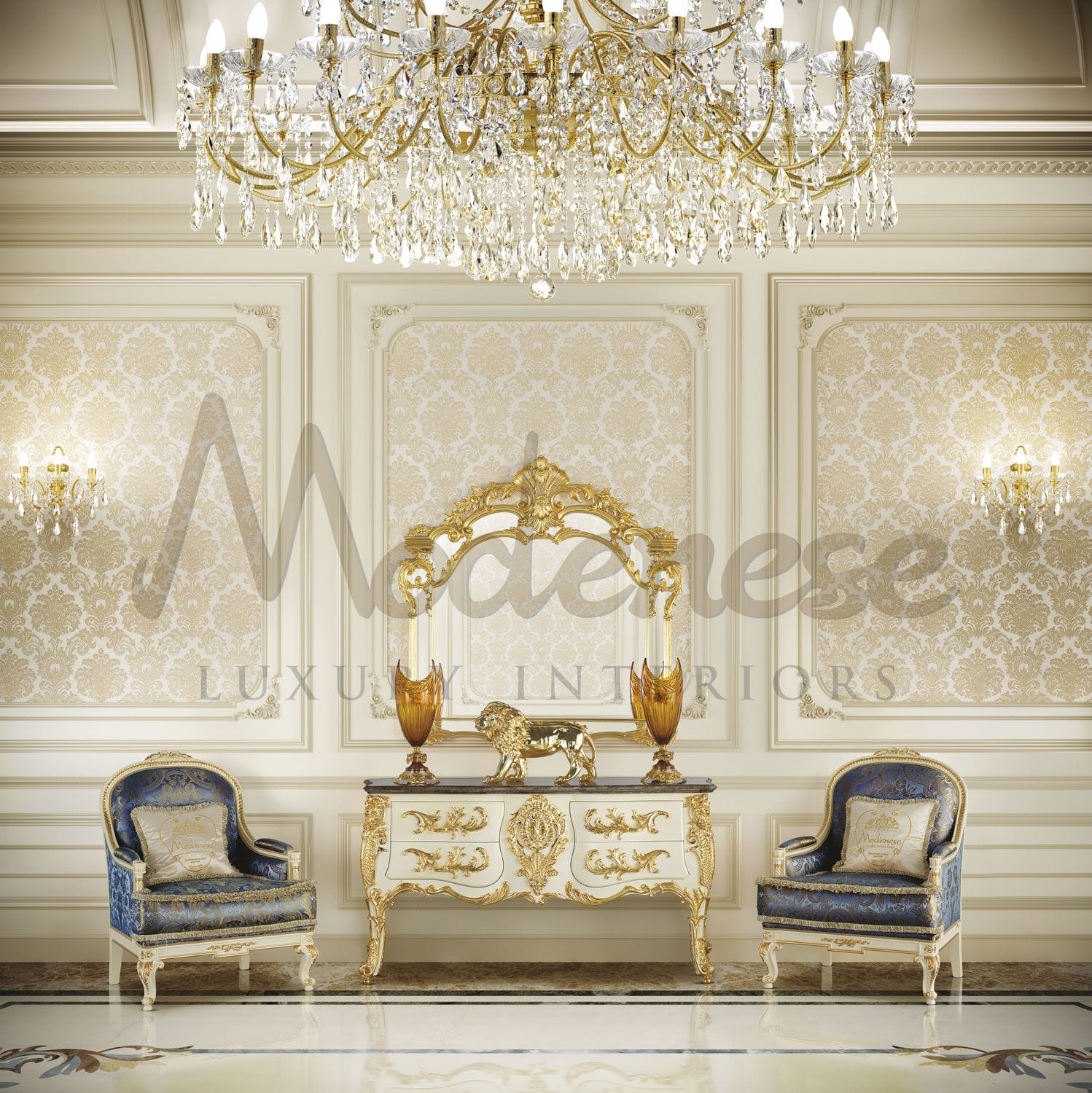 Classic sideboard - 15148 - Modenese Luxury Interiors - wooden / marble ...