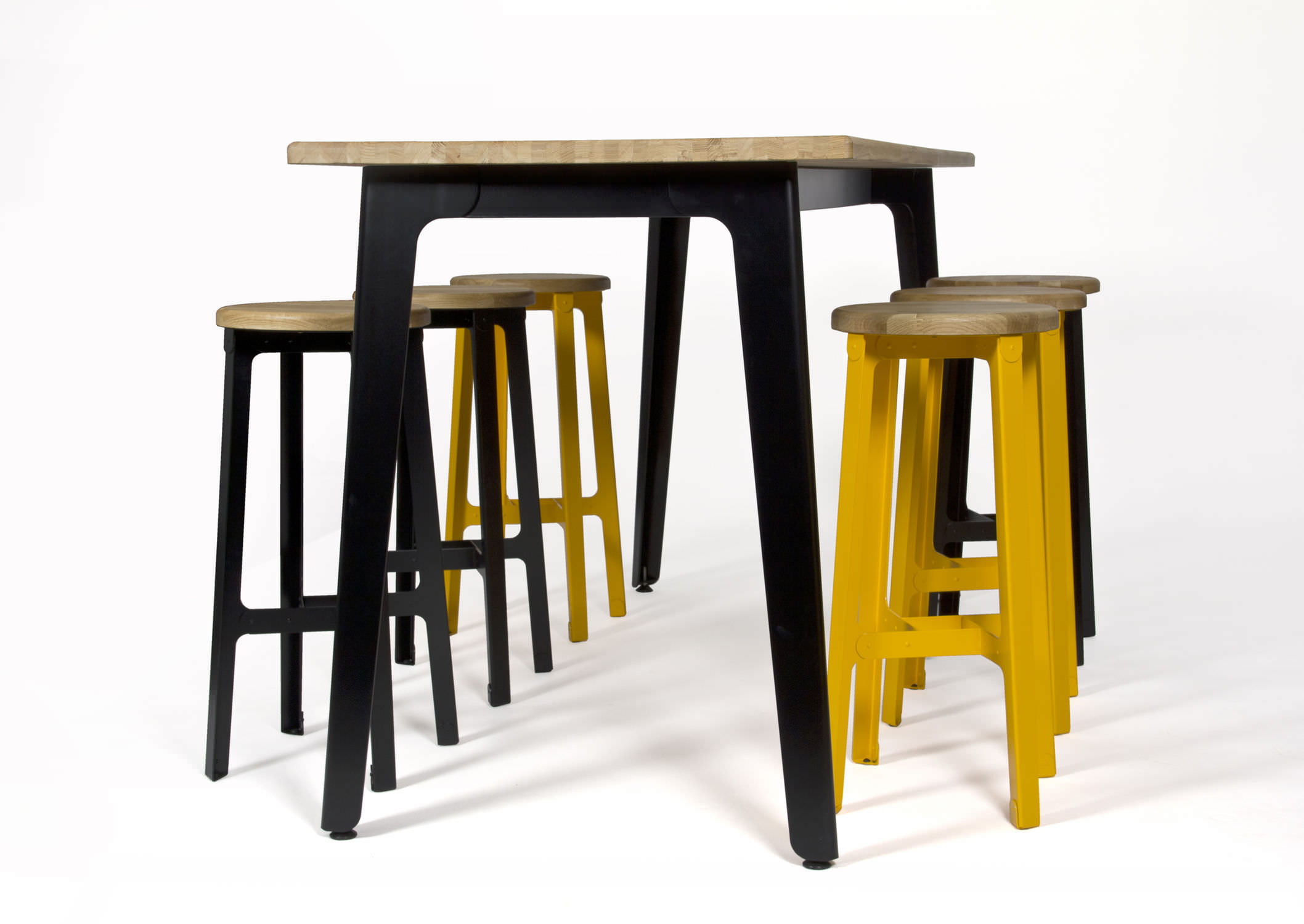 Contemporary high bar table FOLD Naughtone wooden / steel / laminate