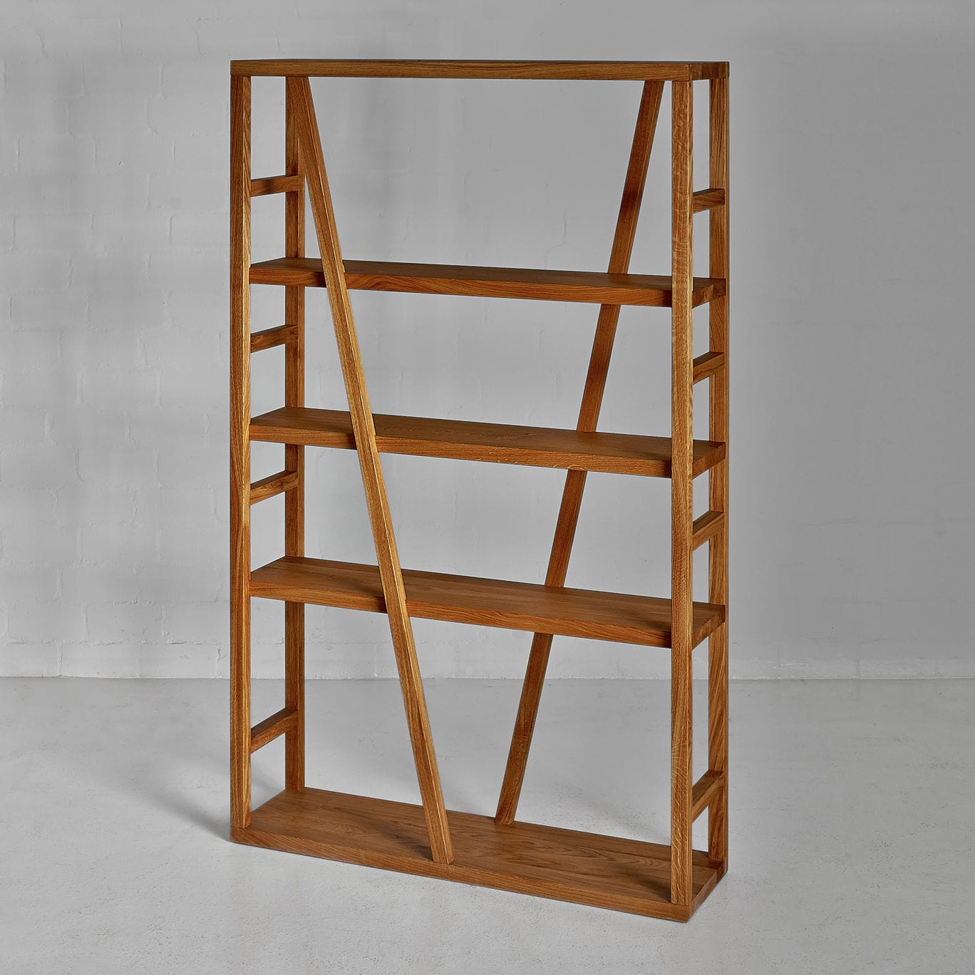 Room divider shelf FACHWERK vitamin design design / oak / ash