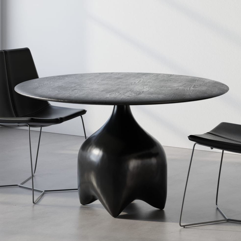 Contemporary dining table MALAGANA Aguirre Design pine / bronze