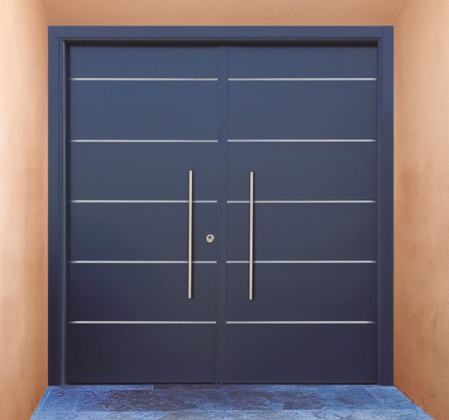 Galvanized steel door INSERT Andreu Barberá, S.L. entry / sheet steel / swing