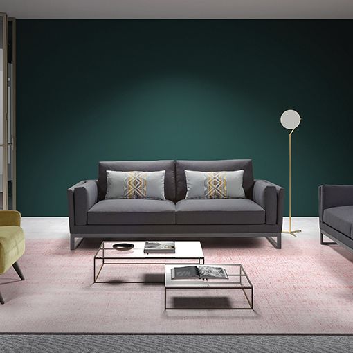 Modular sofa ZÜRICH MANUEL LARRAGA gray / white / fabric