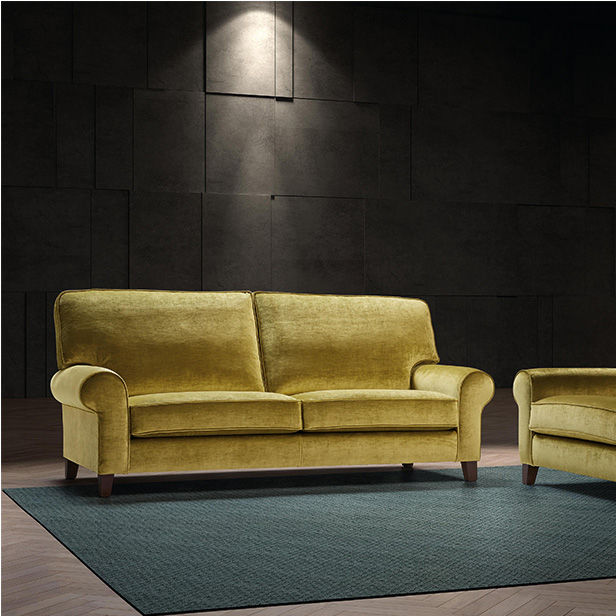 Traditional sofa ELITE MANUEL LARRAGA beige / yellow / fabric