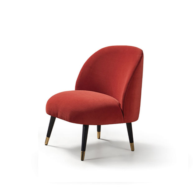 Contemporary fireside chair - VILMA - MANUEL LARRAGA - fabric / red ...