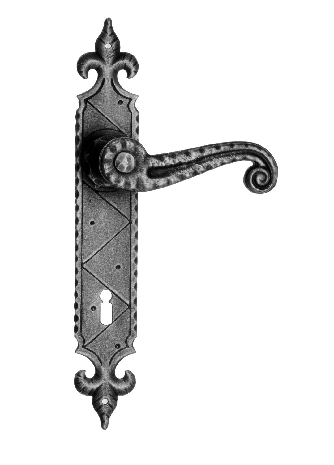 Door Handle Wrought Iron Rustic 900 Galbusera G S N C Door Handle Wrought Iron Rustic 900