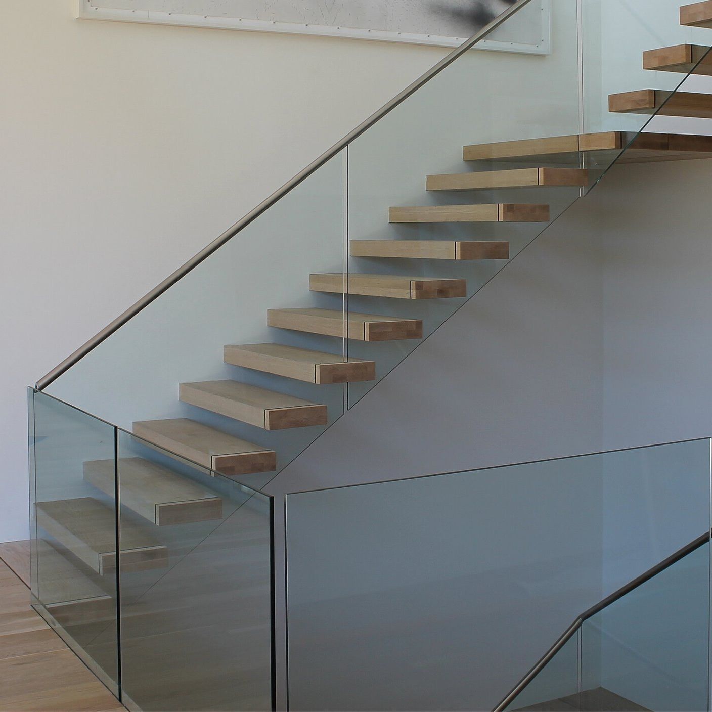 High-end staircase - NOYACK - NY - EeStairs - quarter-turn / oak step ...