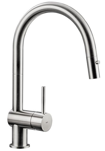 Robinet De Cuisine MGS Milan VE-M Vela INOX Mat - Neuf Dans Sa Boîte - Montage 1 Trou - Poignée Levier
