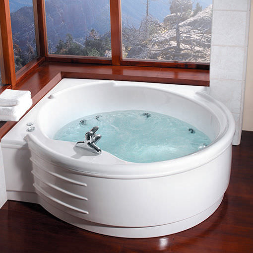 Corner bathtub MERIDIAN Awal Bathsystem hydromassage / acrylic
