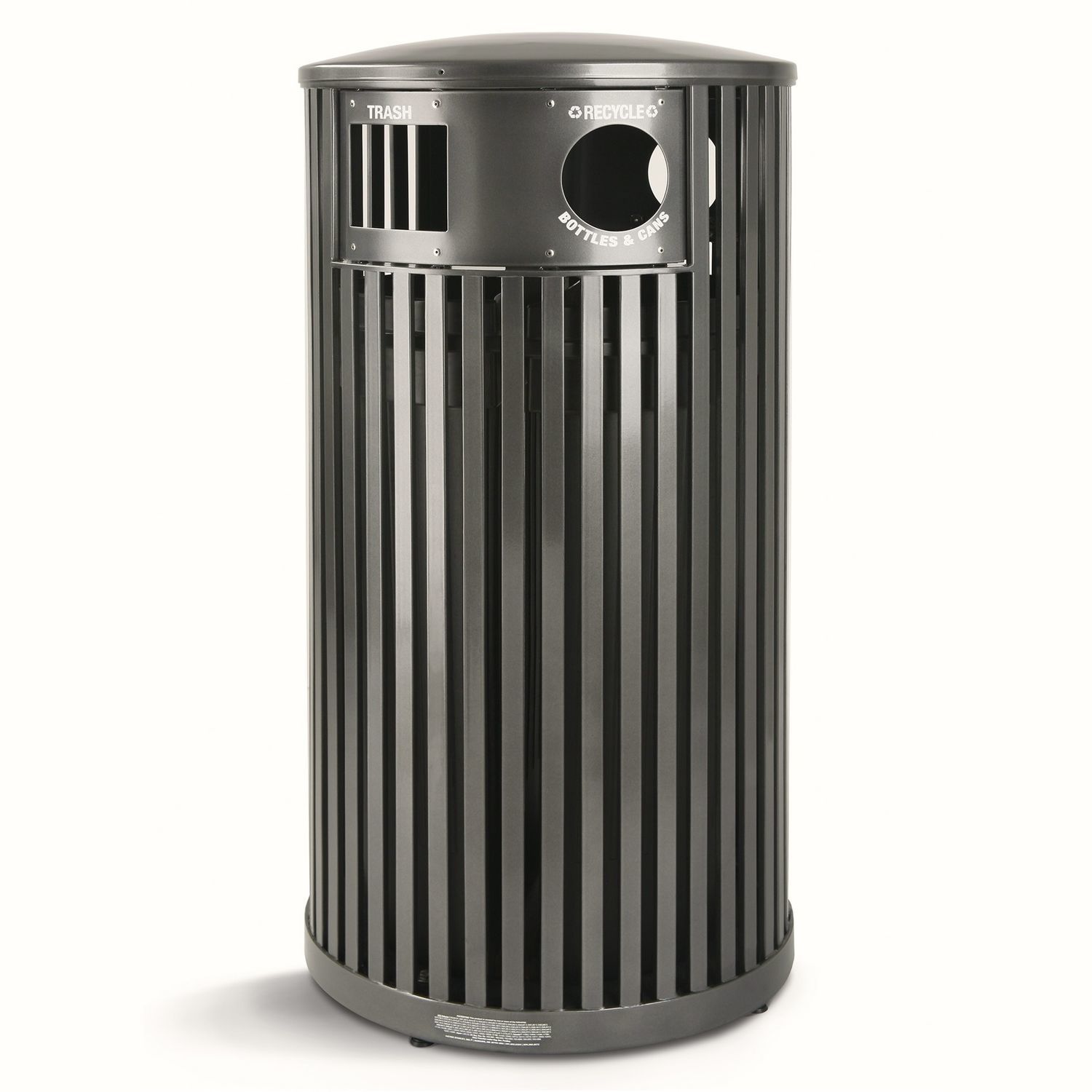 Public trash can - RSDC-45 - Victor Stanley - steel / plastic / with ...