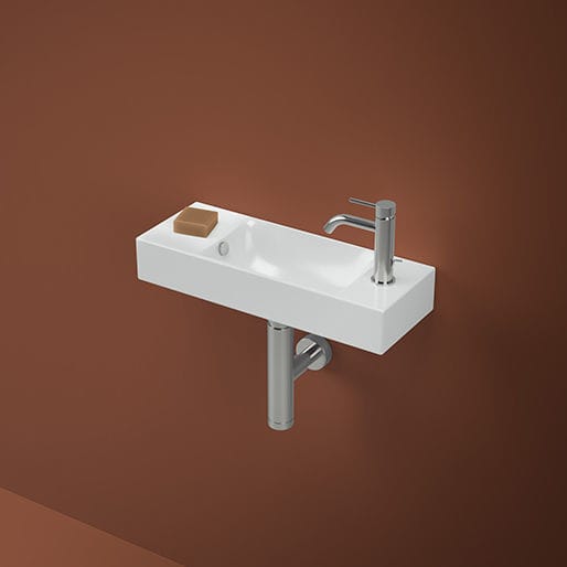 Wall-mounted hand basin - BRICK - ART CERAM - rectangular / ceramic