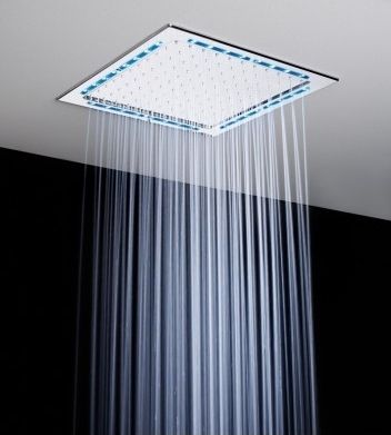 Recessed Ceiling Shower Head Square With Built In Light