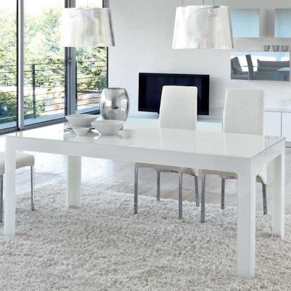 Contemporary dining table - GHOST : TAV005 - unico italia - tempered ...