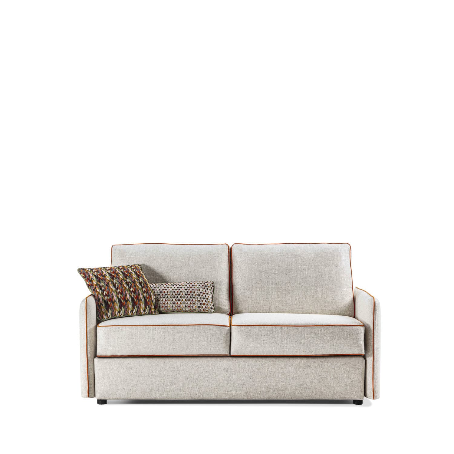 Sofa bed SLIM Divani Santambrogio gray / fabric / leather