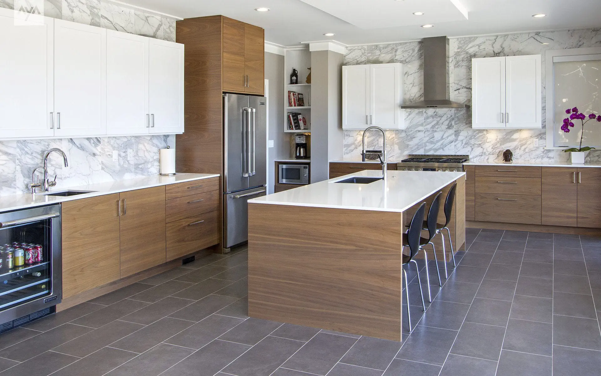 Contemporary Kitchen Seaforth Aya Kitchens Painted Wood Island L Shaped