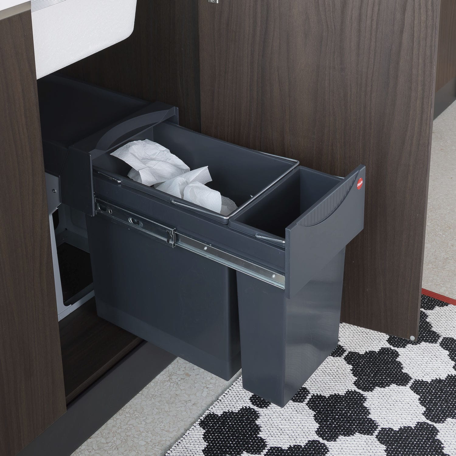 Bathroom Waste Bin Floor Mounted Plastic Home T017 Compab