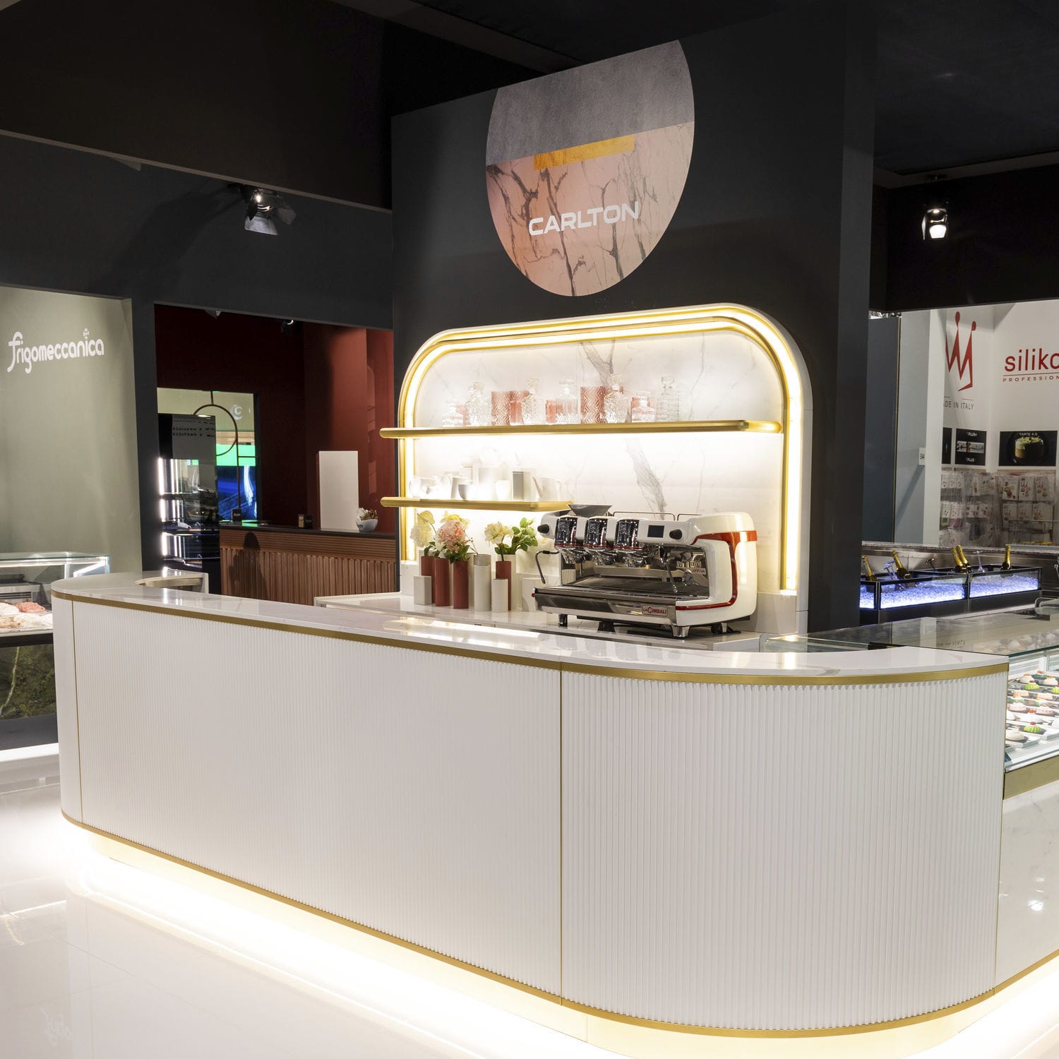 Bar counter - CARLTON - Frigomeccanica - cocktail / aluminum / walnut
