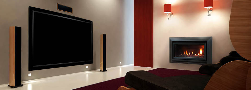 Gas Fireplace Contemporary Closed Hearth Wall Mounted