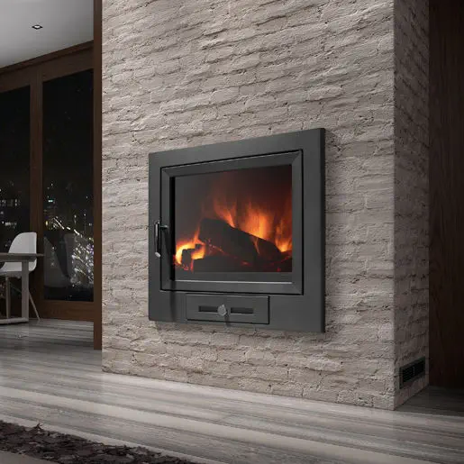1-sided boiler fireplace insert - H-02/22 - HERGÓM - wood-burning / steel /  cast iron
