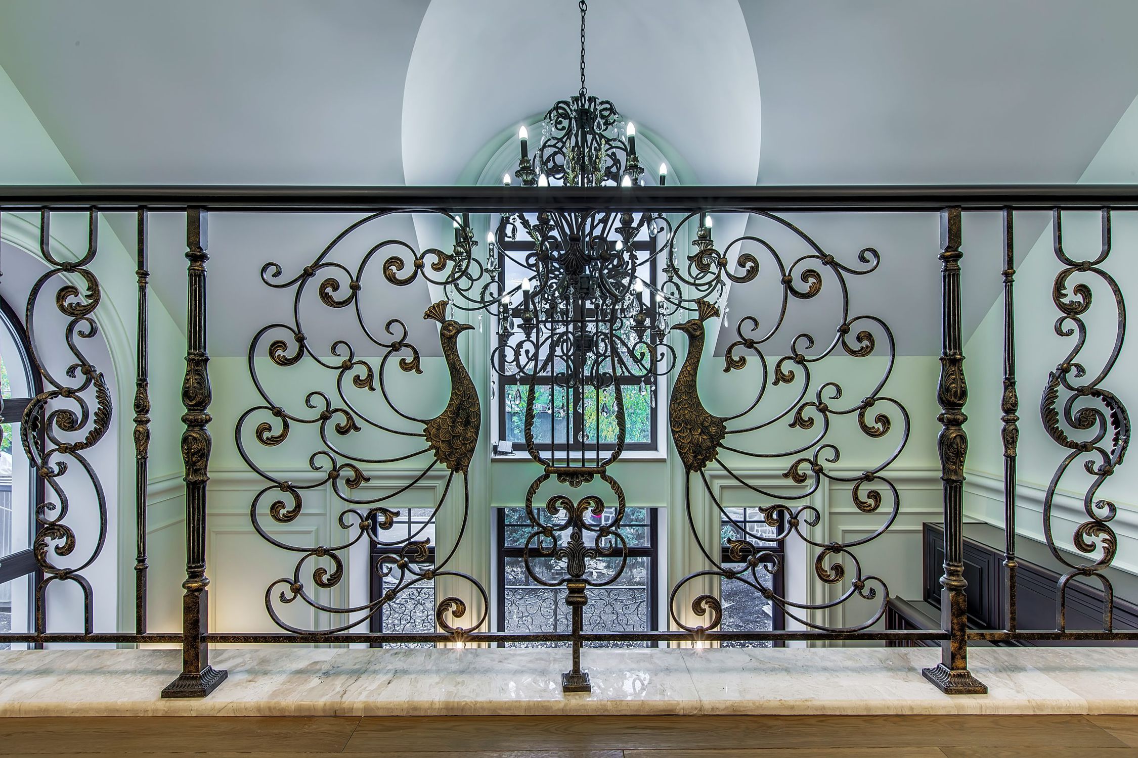 Wrought Iron Railing With Bars Indoor For Stairs Mozart
