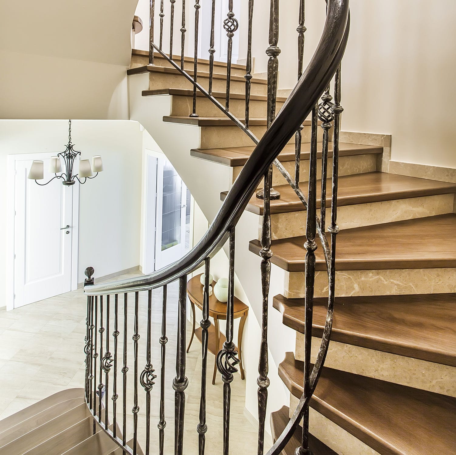 Wrought iron railing - TRADITION - GRANDE FORGE - with bars / indoor ...