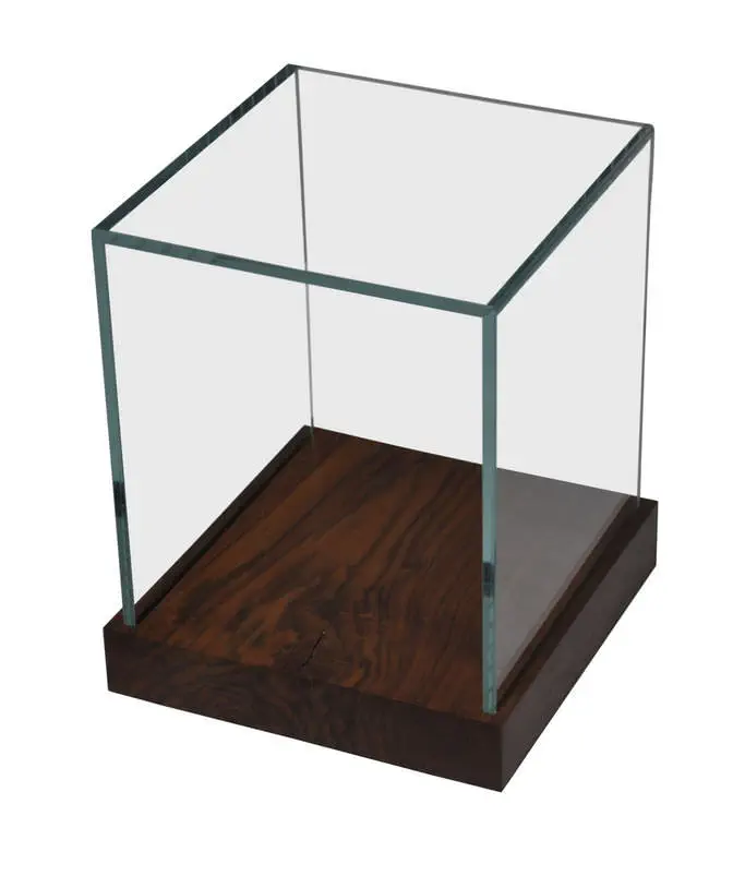 Contemporary Side Table Glass Box Rotsen Furniture Wooden Rectangular In Reclaimed Material