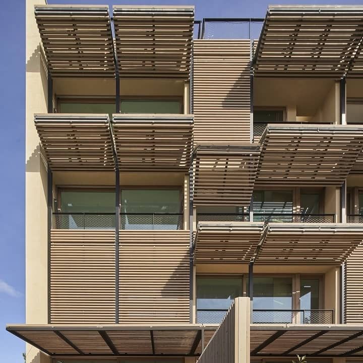 Pine solar shading - Thermo-D - Grupo GUBIA - for facade / horizontal ...