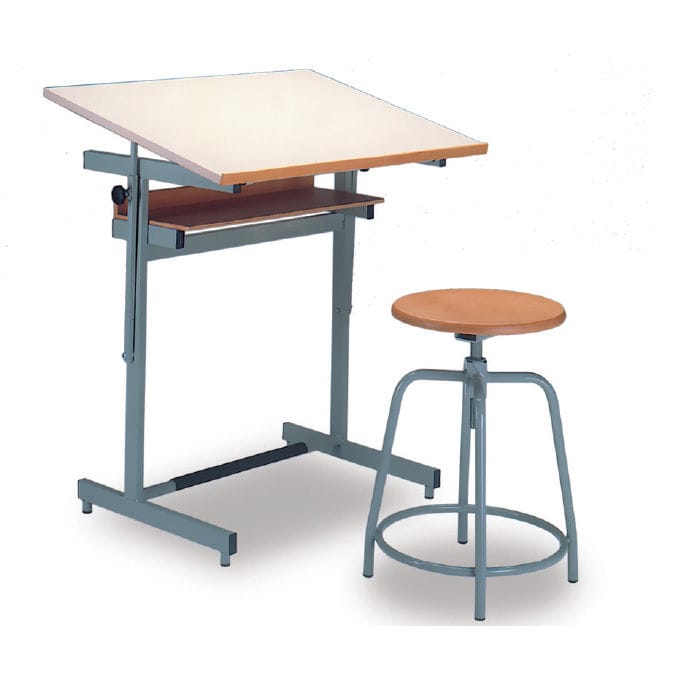 Wooden Drafting Table Metal Made From Recycled Materials