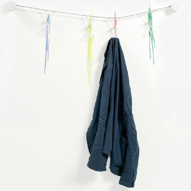 turquoise coat rack