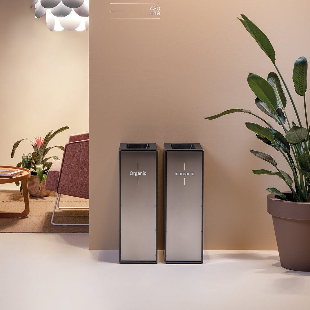 Public trash can ZURICH Made Design Barcelona sheet metal