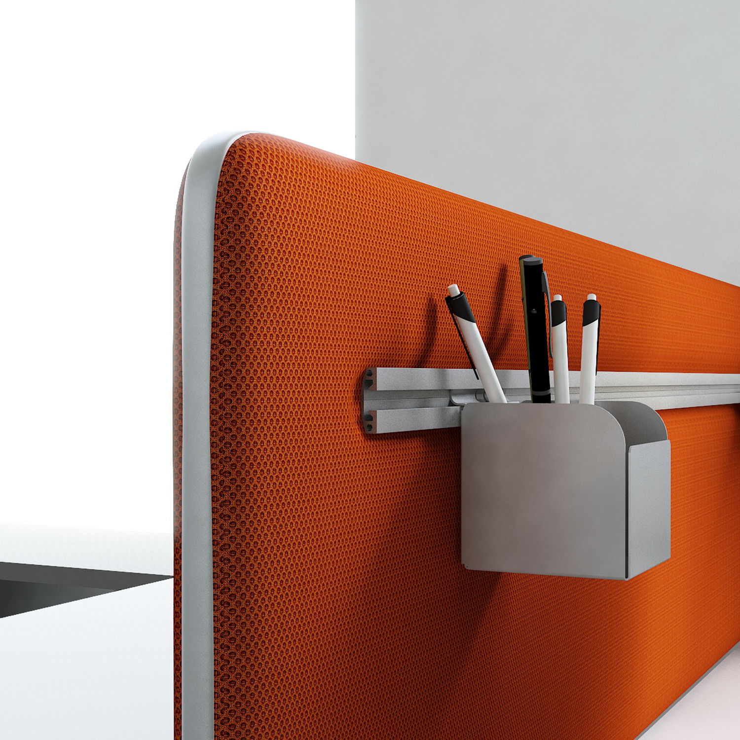 Desk mounted office divider TWIN MDD fabric / metal