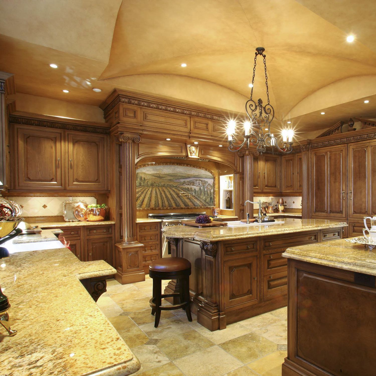 Traditional Kitchen Oak Clay Island Adair Clive Christian