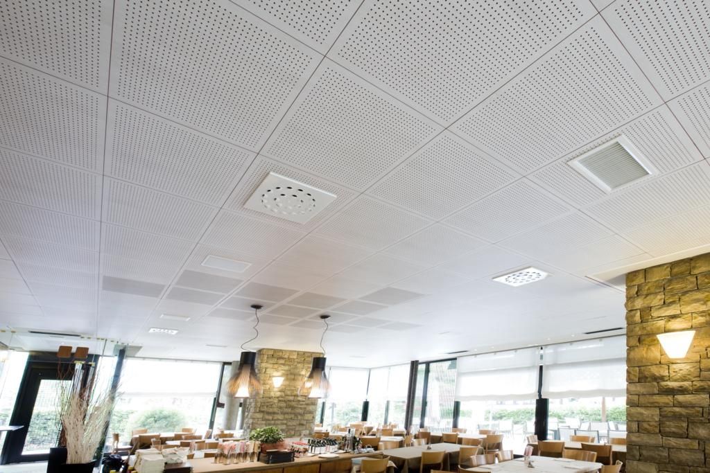 Laminated Mdf Suspended Ceiling Tile Acoustic Perforated