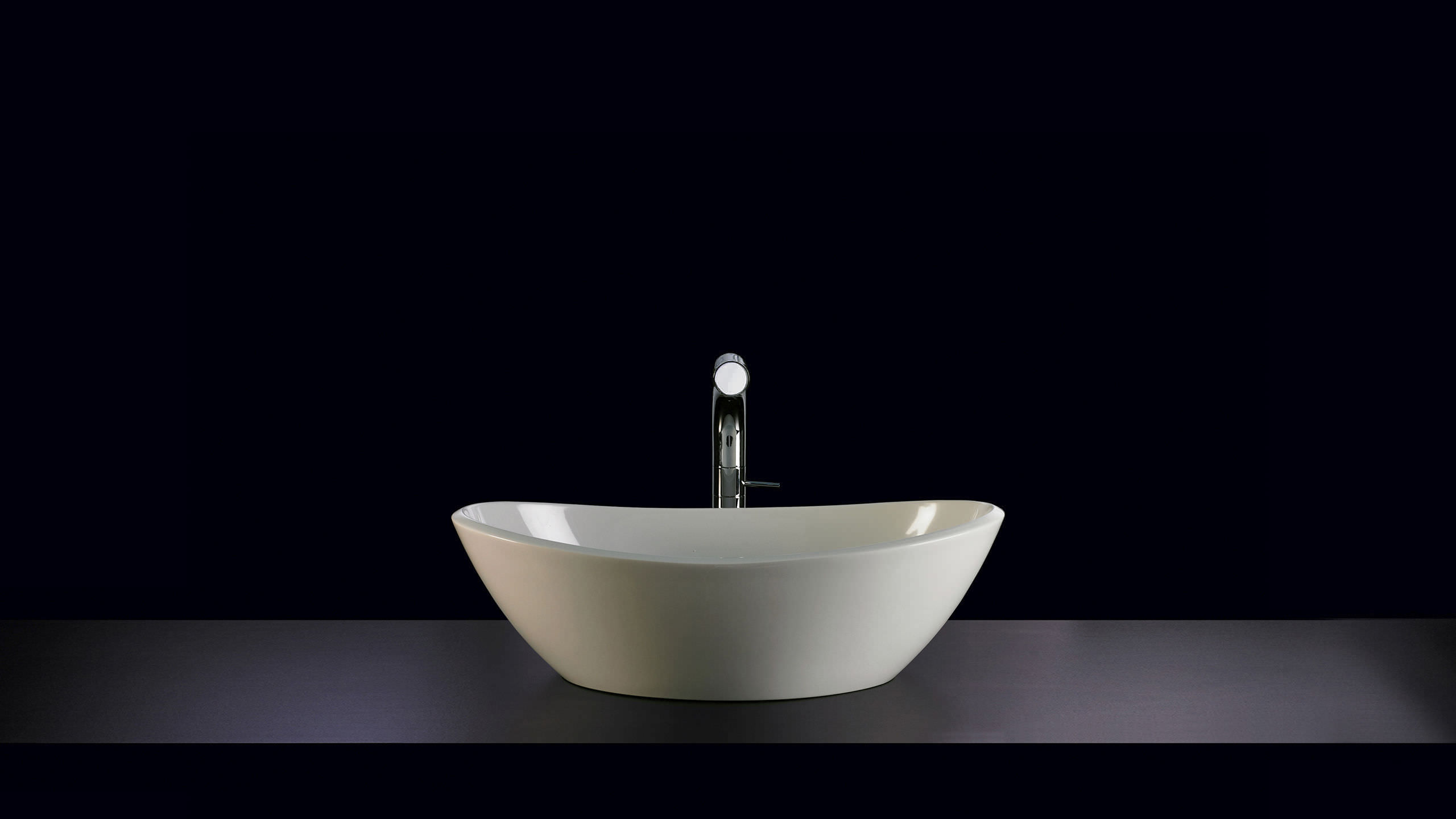Countertop washbasin - AMALFI 55 - Victoria + Albert - limestone / resin /  customizable, image size:2560x1440