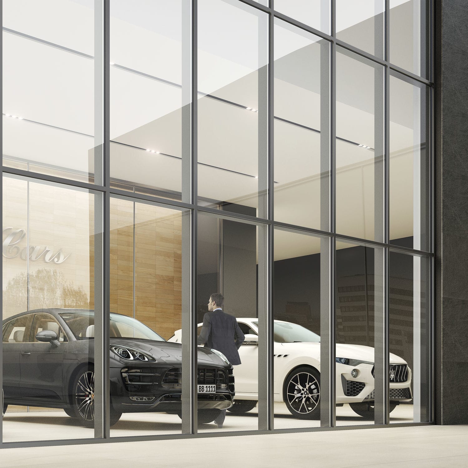 Stick system curtain wall SMARTIA M35 ALUMIL S.A. glass / high