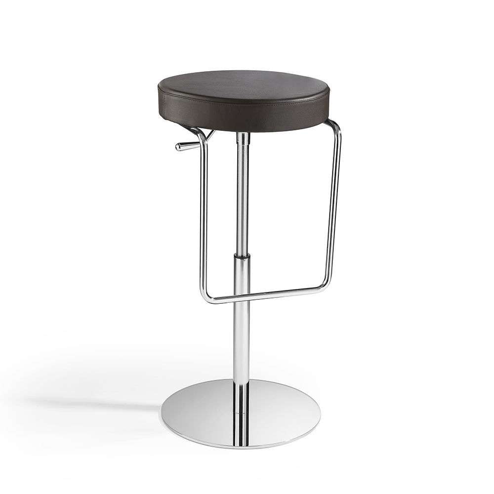 Contemporary bar stool TUCK Julia leather / steel base / upholstered