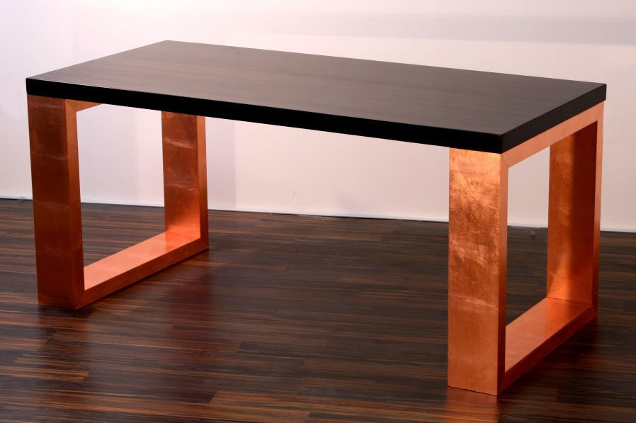 Contemporary table X KAP International copper / copper base