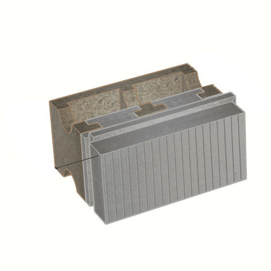 Polystyrene formwork block - B-HI40/14+22 - FIXOLITE - for wall / for ...