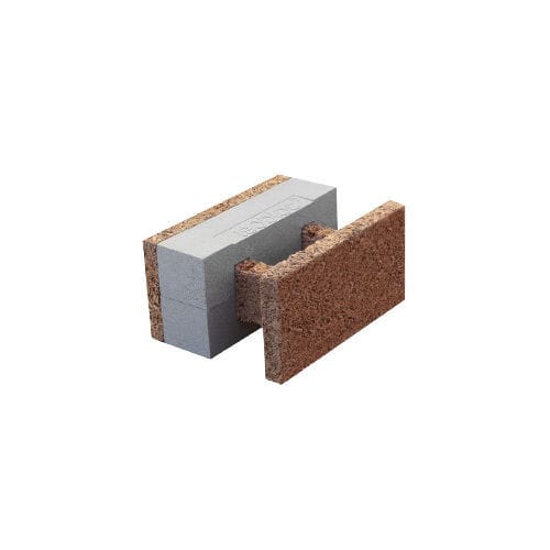 Polystyrene formwork block - HS 38/16+13 - FIXOLITE - cement wood / for ...