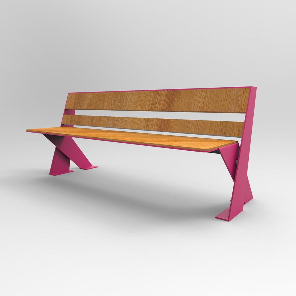 Contemporary public bench - ISIDE - CITYSì - wooden / galvanized steel ...