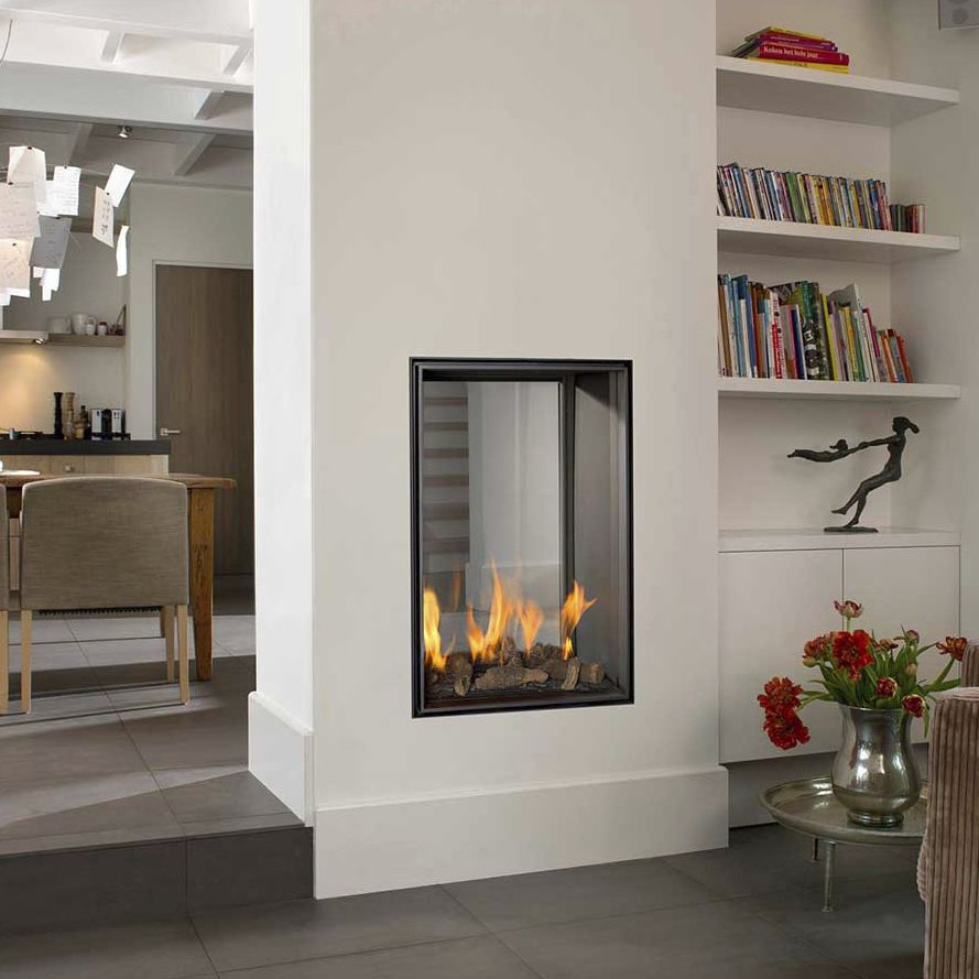 Closed Gas Hearth Double Sided Metal 80 53 Brunner