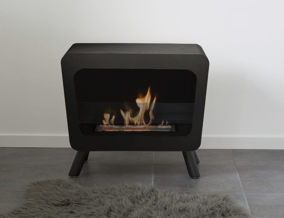 Bioethanol Fireplace Contemporary Open Hearth Free Standing