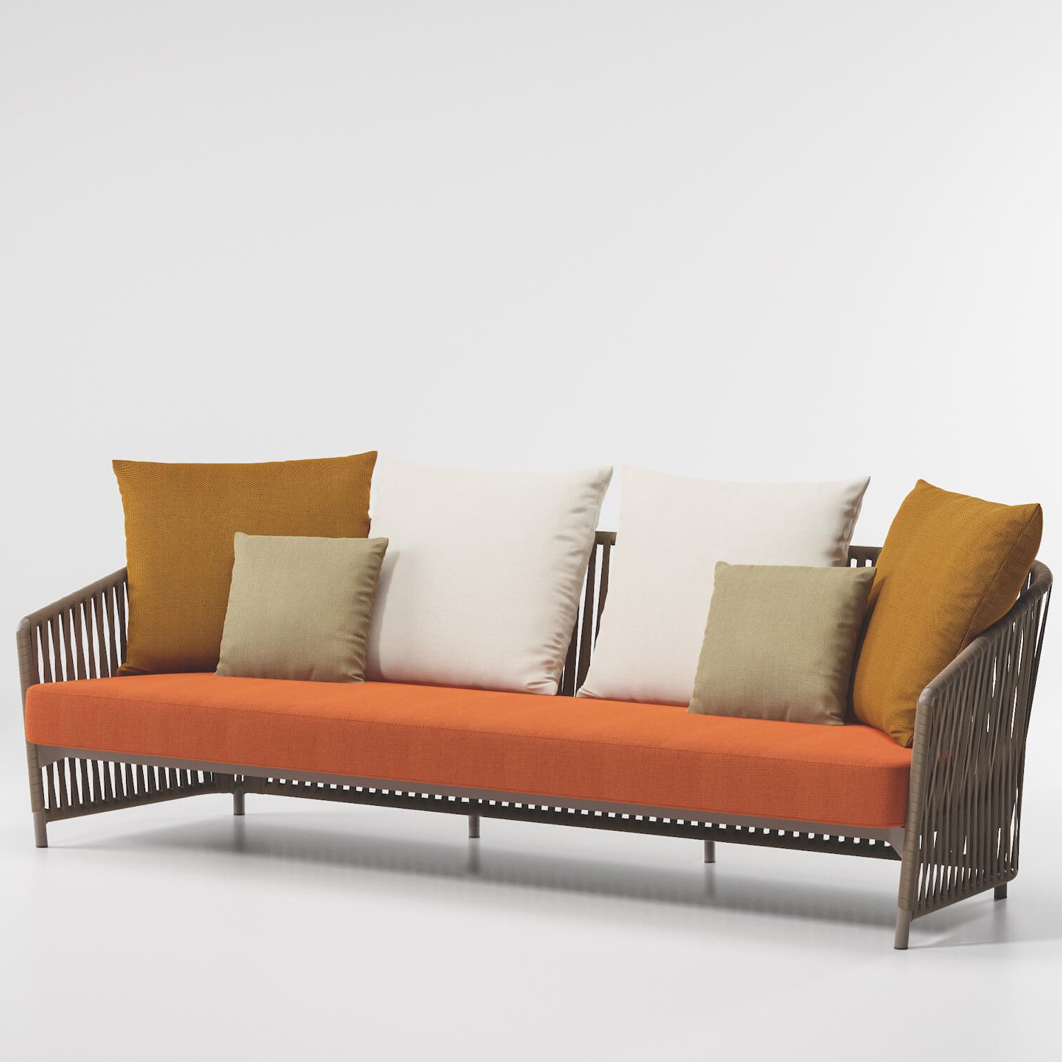 Contemporary sofa BITTA LOUNGE KETTAL outdoor / gray / brown