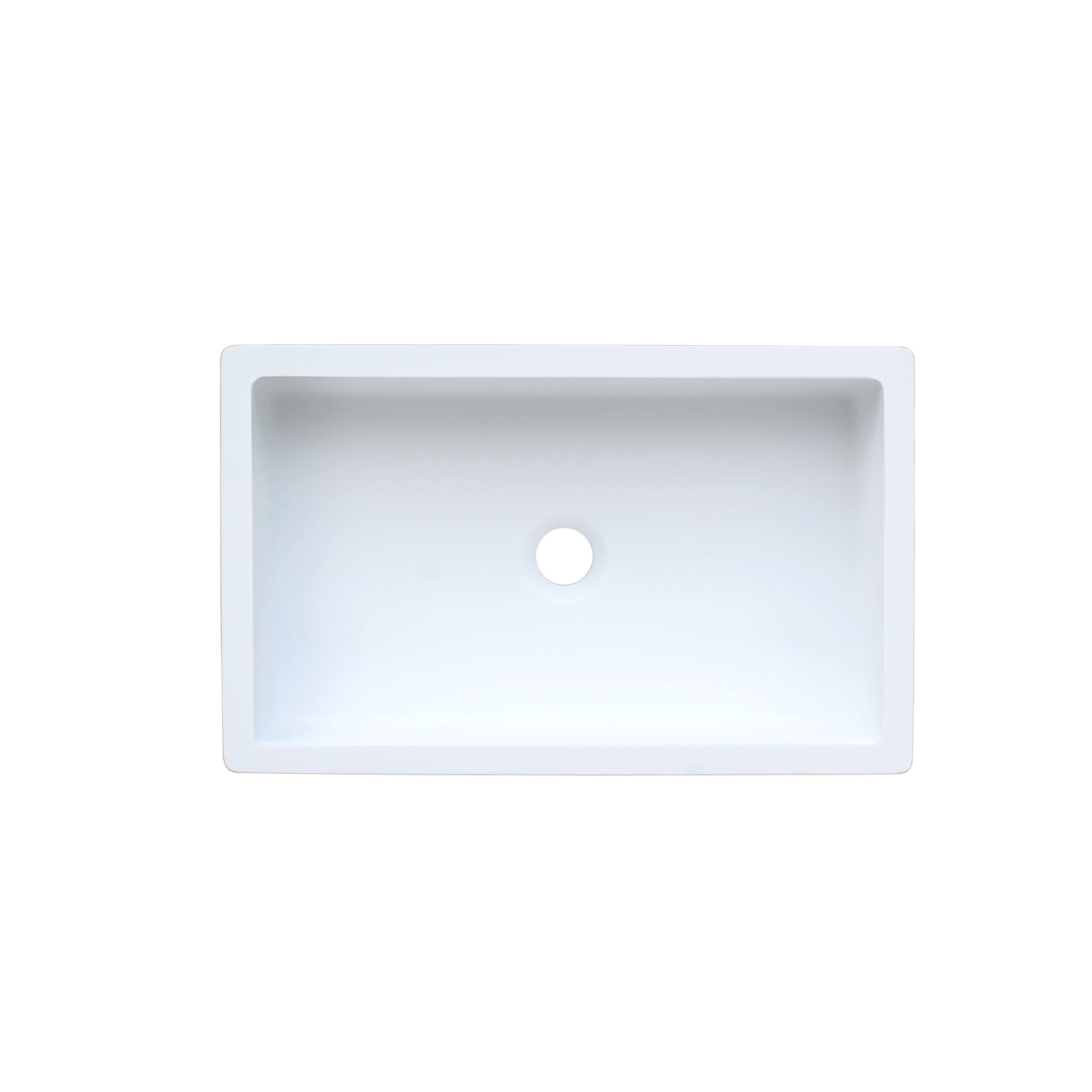 Countertop hand basin B3190 Staron integrated / rectangular