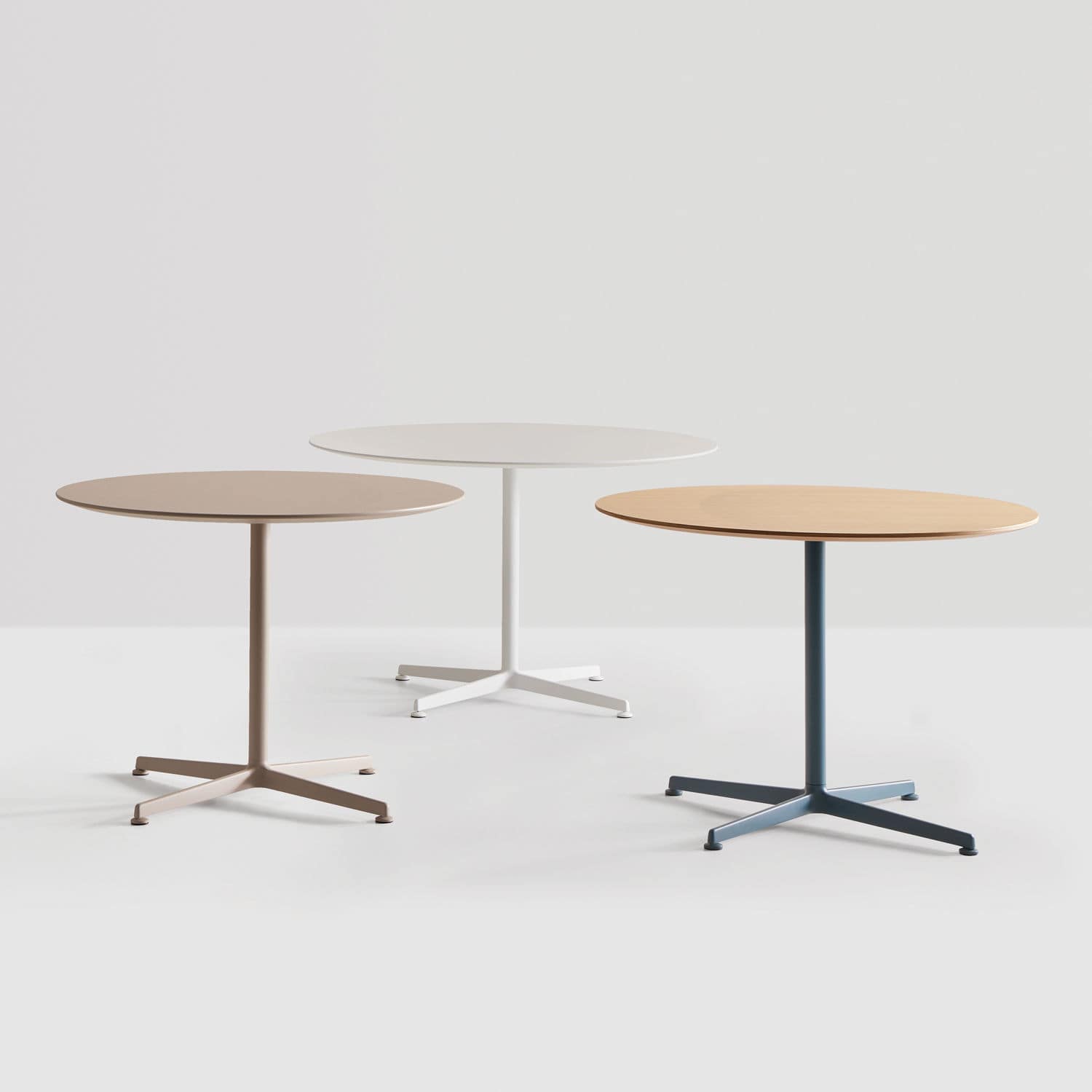 Contemporary bistro table - ELIX - INCLASS - HPL / oak / lacquered MDF