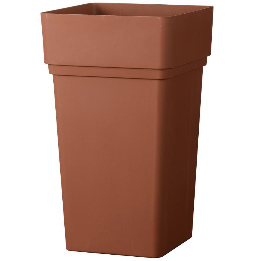 Plant pot Deroma Anthracite 25 cm Plastic Squared Bucket Ø 25 cm